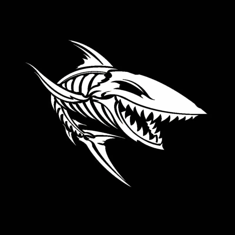 15 8 см * 13 кости акулы Скелет зубы Angry индивидуальная Виниловая пленка для