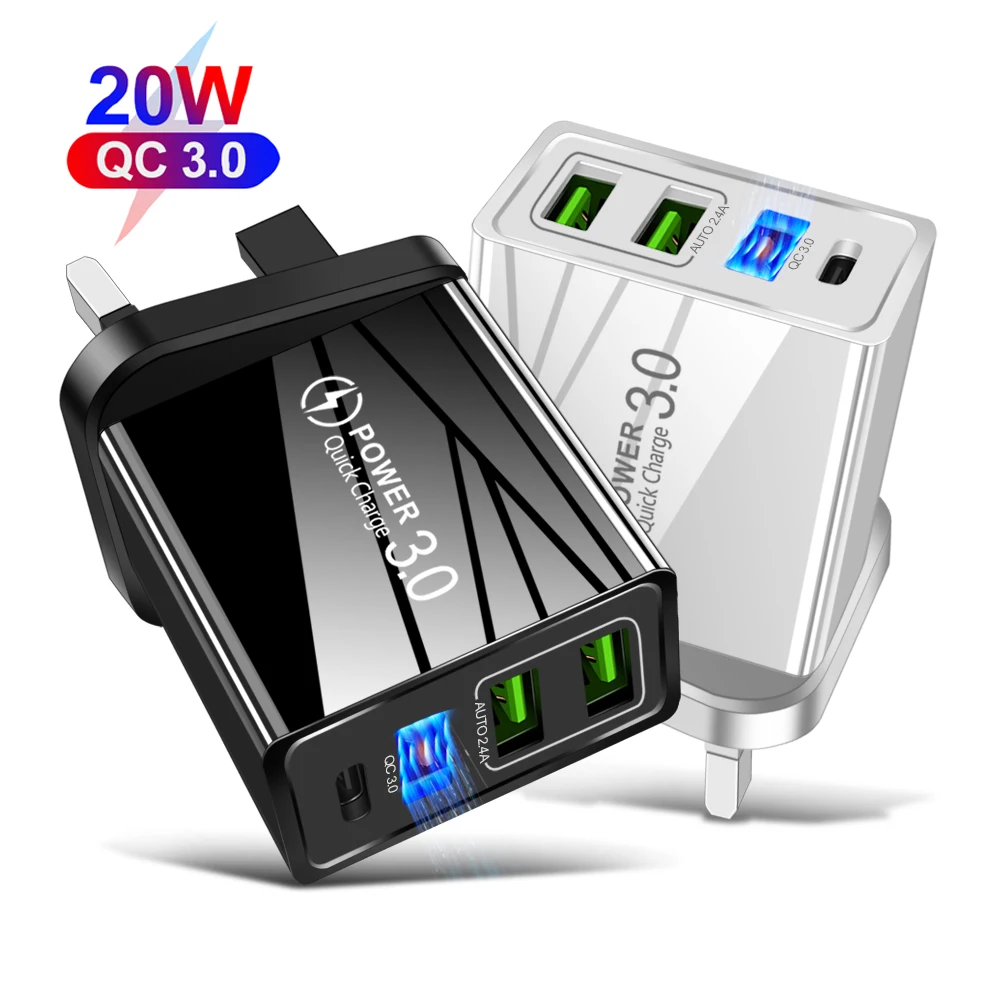 

PD USB зарядное устройство 20 Вт с разъемом USB Type-C зарядное устройство Quick Charge 3,0 QC USB-C Быстрая зарядка для iPhone 12 Pro Max Xiaomi дорожное настенное заряд...