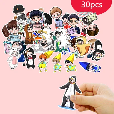 Cute star cartoon EXO Stickers Crafts And Scrapbooking stickers book Student label Decorative sticker kids toys | Игрушки и хобби