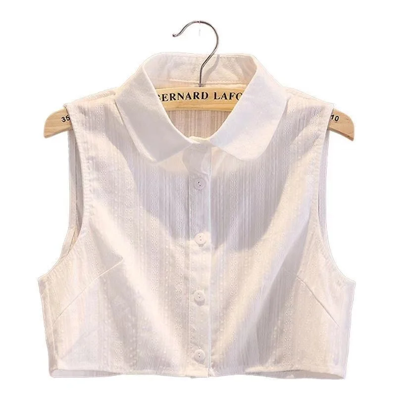 

2021 New Fashion Women Clothes Accessories White Blouses and Shirts All-match Spring Summer Autumn and Winter Fake Collar