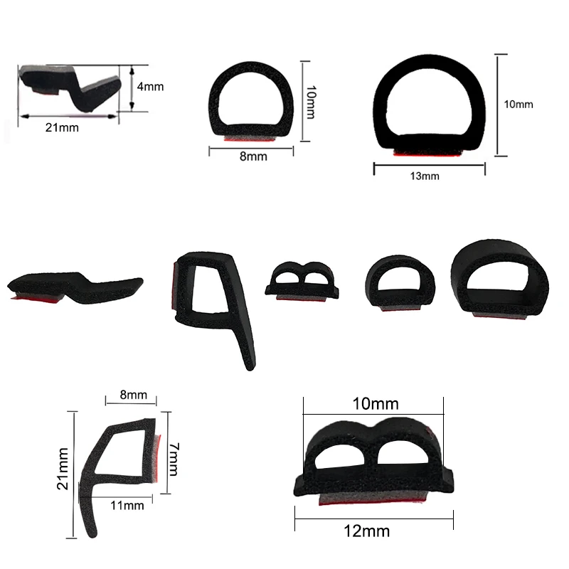 2Meter D Z P B Type Car Rubber Seal Sound Insulation Weatherstrip Edge Trim Noise Door Sealing Strip | Автомобили и мотоциклы