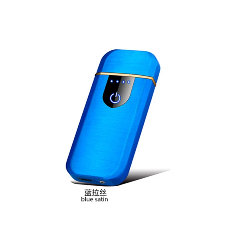 Светодиодный дисплей питания, usb зарядка, импульсная Электронная зажигалка, горячая Распродажа, двойная дуговая сигарная плазменная зажигалка, ветрозащитная Зажигалка для прикуривателя - Цвет: B4  73mm