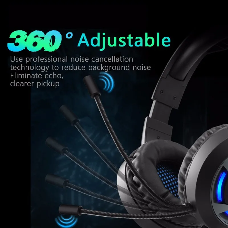 Игровые наушники A9 большие светильник микрофон стерео глубокий бас для ПК