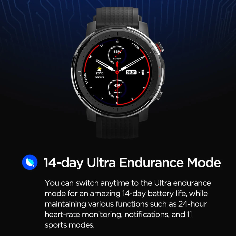 В наличии глобальная версия Amazfit Stratos 3 Смарт часы GPS 5ATM работы при прослушивании