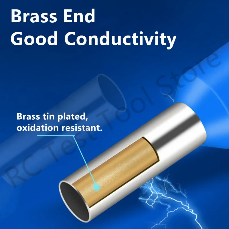 100 шт./упак. E1008 Изолированные Наконечники Клеммная колодка шнур провод 18AWG