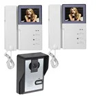 Домофон, 4,3-дюймовый TFT цветной проводной видеодомофон, система дверного звонка для дома, ИК Ночное Видение, наружная камера, водонепроницаемая