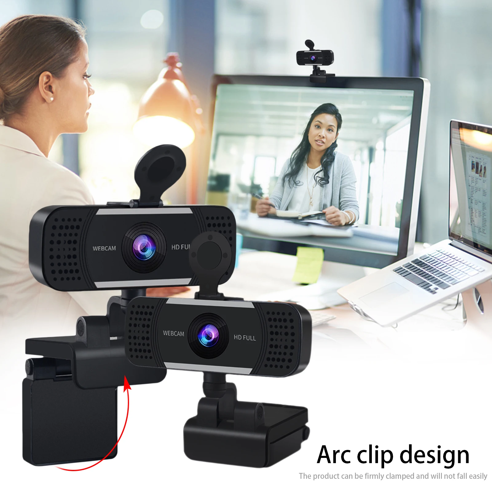 

HD 1080P Mini Camera Smooth Clear Webcam For Webcast Conference Laptop Computer Accessories Drop Shipping Office Electronics
