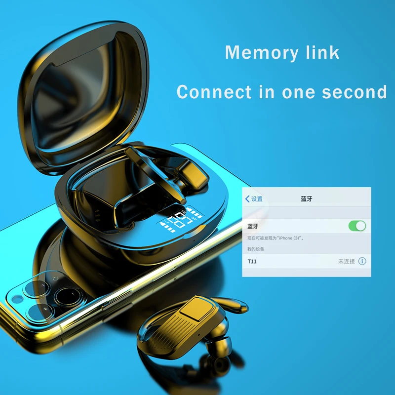 Наушники вкладыши TWS Bluetooth 5 0 гарнитура Беспроводной Шум снижение 9D Hi Fi стерео