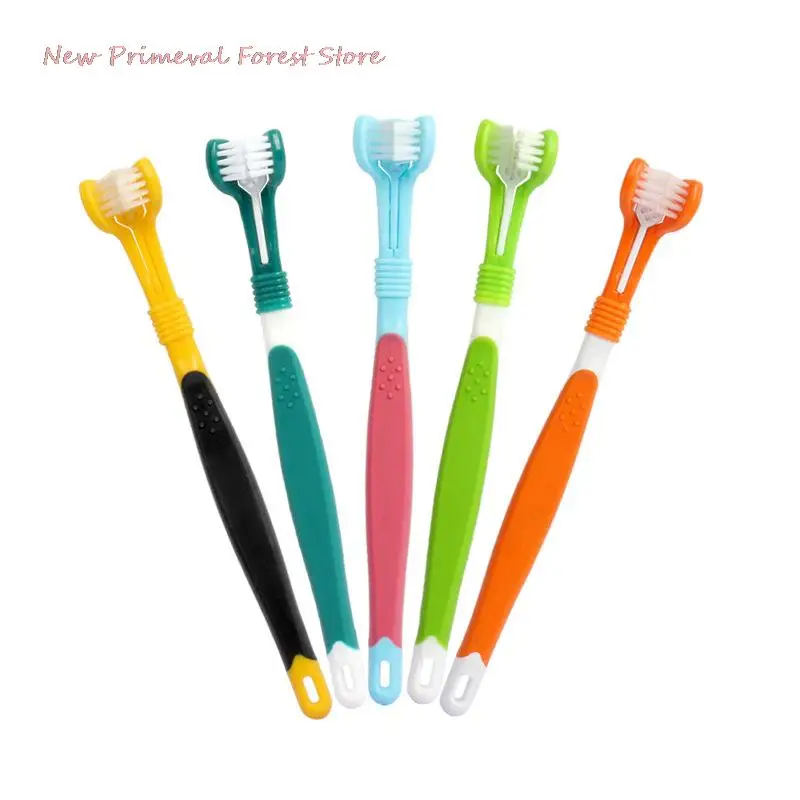 Зубная щетка с тремя головками для домашних животных |