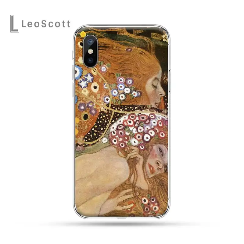 

Kiss By Gustav Klimt Phone Case For iphone 12 5 5s 5c se 6 6s 7 8 plus x xs xr 11 pro max Anti-fall protective funda