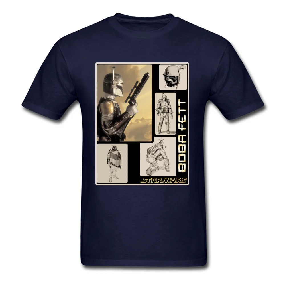 Star Wars Boba Fett Detailed Family Male T-shirts Crew Neck Short Sleeve 100% Cotton Fabric Tops T Shirt Geek Tee-Shirts P37 | Мужская
