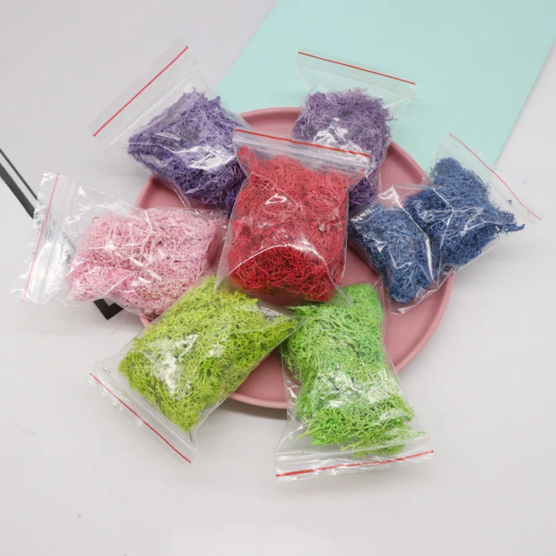 

Immortal Fake Flower Mini Accessories Wall Glass Cover Decor DIY Artificial Green Plant Moss Grass Home Living Room Decorative