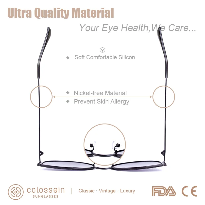 Женские поляризованные солнцезащитные очки COLOSSEIN Роскошные Модные Винтажные
