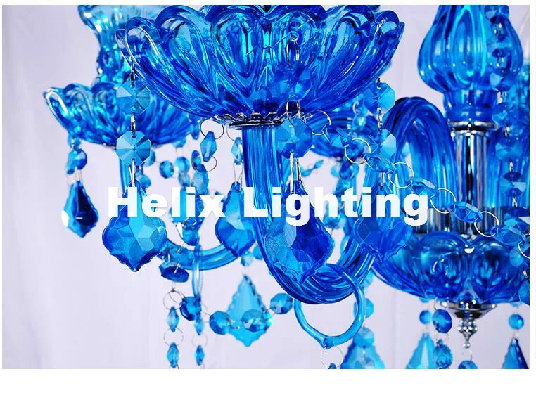 

Free Shipping D60cm H55cm Decro Blue LED Crystal Chandelier Lamp Crystal Modern Lighting AC Guaranteed 100% Crystal Pendant Lamp
