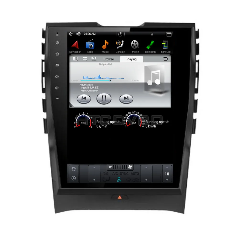 YMODVHT 12 1 дюймов Telsa стиль вертикальный экран четырехъядерный Android 7 2 Гб RAM