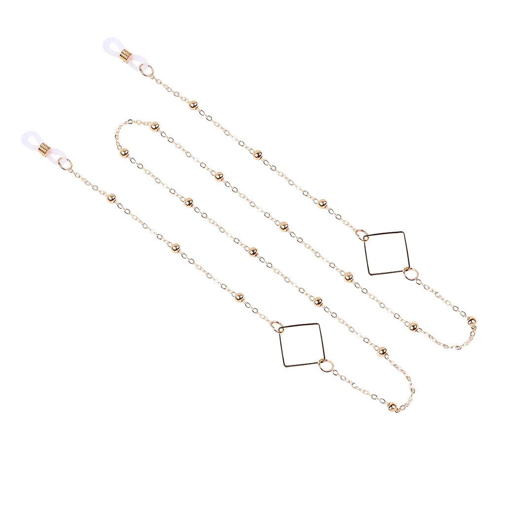 

lady Punk simple glasses chain Silicone glasses anti-slip rope chain neck Rope Fashion Women Geometric Square sunglasses strap