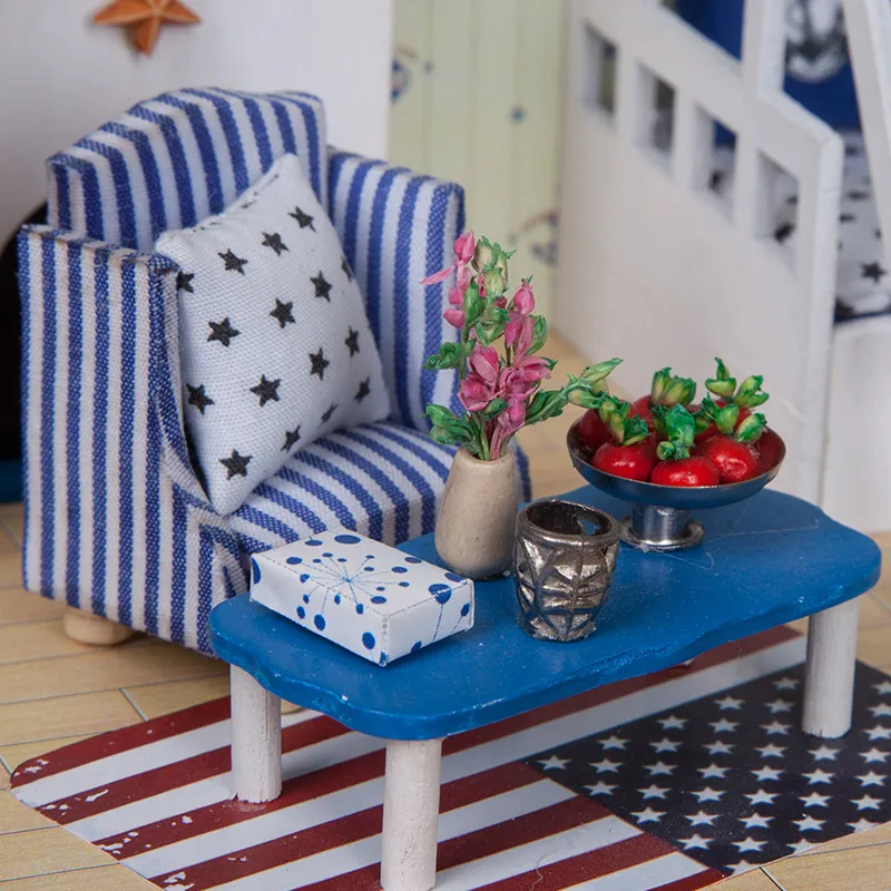 Деревянный коттедж сделай сам с музыкой светодиодный мини-дом ручной работы