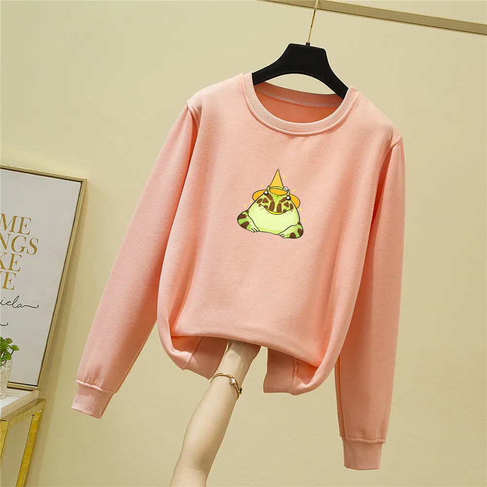 Winter Goth Oversized Crewneck Sweatshirt Plus Size Womens Crew Neck Hoodies Womans Tops Clothing Fashionable Yellow Sweetshirts