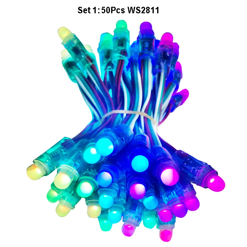 50 шт. WS2811 полный Цвет светодиодный пиксель светильник модуль RGB цифровой