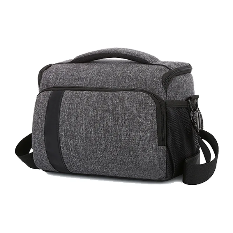Gray-25x16x18cm Прочная наплечная сумка для камеры, чехол SLR, водонепроницаемая Противоударная сумка, сумка для фотосъемки, рюкзак для фото, для Canon, Nikon, sony, чехол для объектива - Цвет: Gray-25x16x18cm