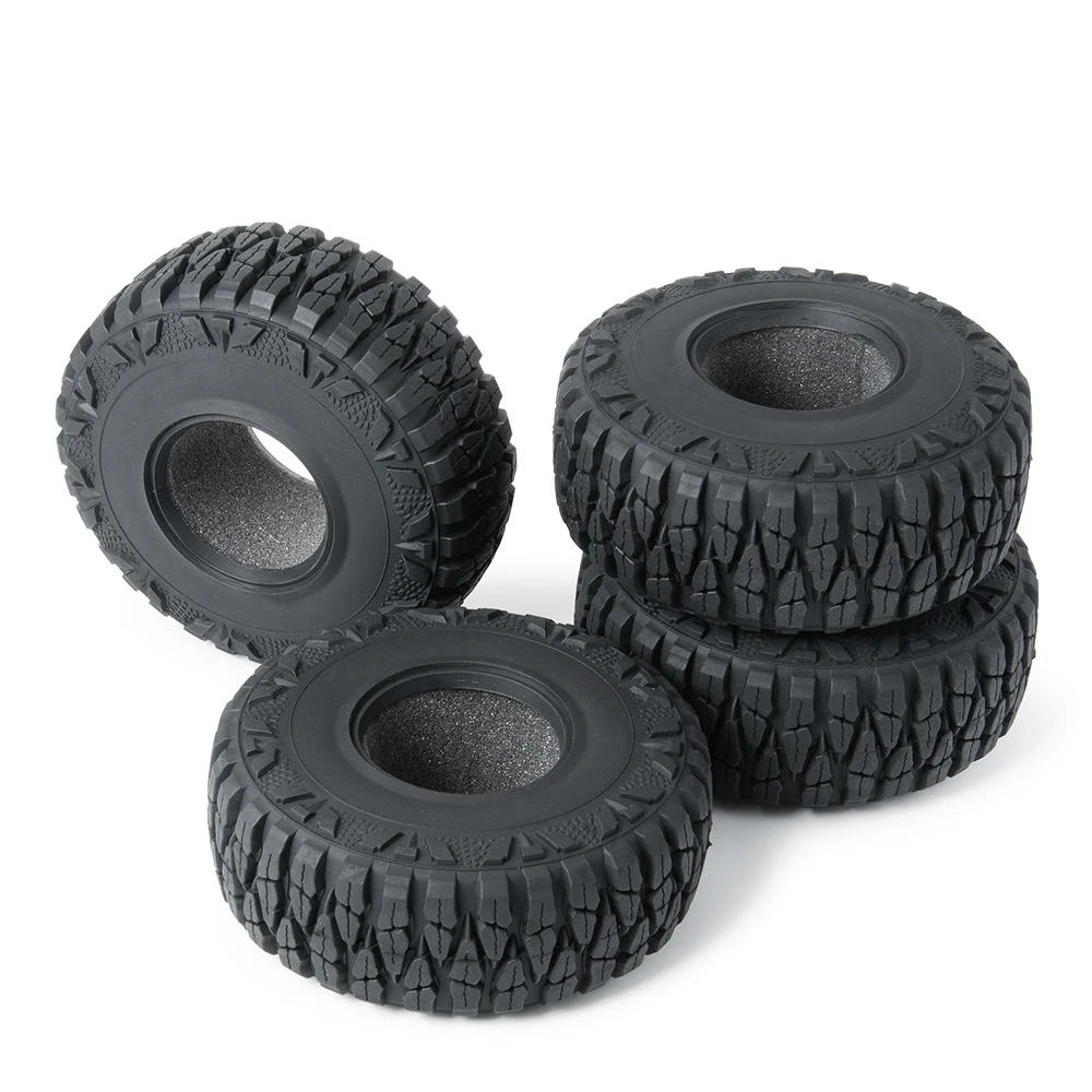 

YEAHRUN 1/4Pcs 1.9'' Off Road Wheel Rim Rubber Tires 45mm Thickness for Wraith 90018 1/10 RC Rock Crawler Car