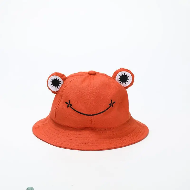 

Spring Summer And Autumn Fashion Boy And Girl Hats Trendy Korean Frog Bucket Cap Sell Cute Student Sun-Proof Basin Hat