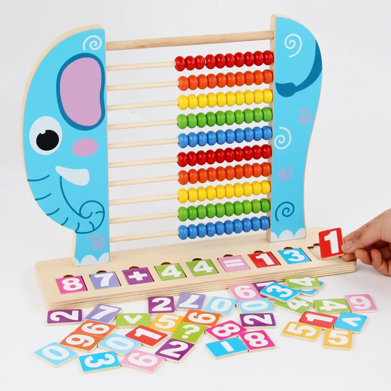Детские деревянные игрушки Abacus маленький калькулятор ручной работы по методу