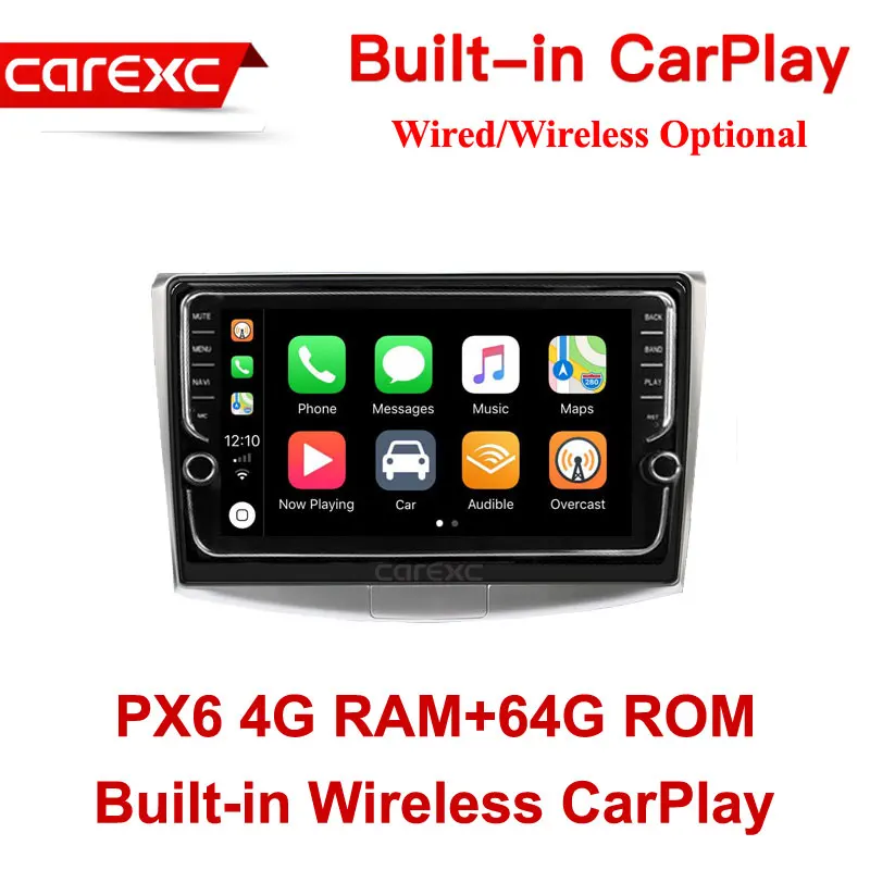 PX6 64G ROM Wireless CarExc Автомагнитола Android 9,0 автомобильный Muiltmedia плеер для VW/Volkswagen/Magotan/CC/Passat B6 B7 головное устройство встроенный CarPlay с gps-навигацией без DVD - Цвет: PX6 64G ROM Wireless