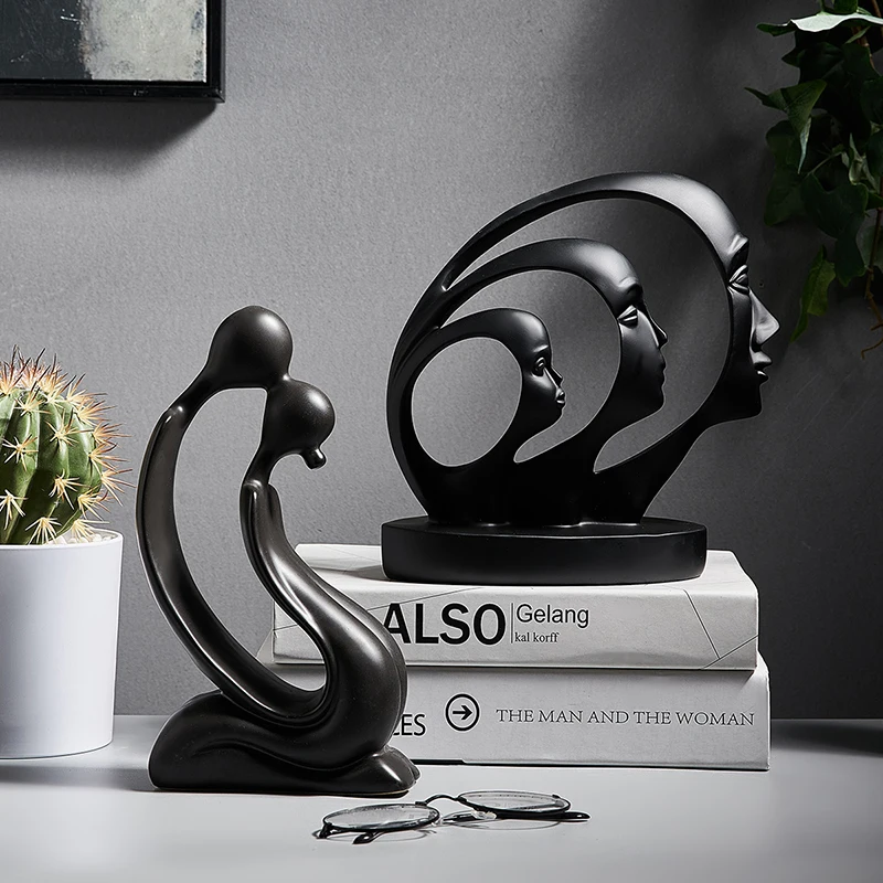 

Statue Resine Moderne Desk Decoration Face Model TV Cabinet Furnishings Creative Home Decoration Accessories for Living Room
