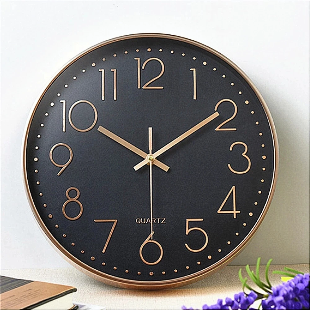 10 Inch Quartz Wall Horloges Low Noise Hanging Digital Clock Bedroom 25CM Creative Thick Border Watch For Living Room Decor | Дом и сад