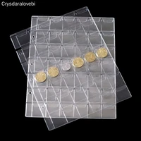 20pcs new style 203042 pockets clear coins stamp currency protector insert page sheets holder
