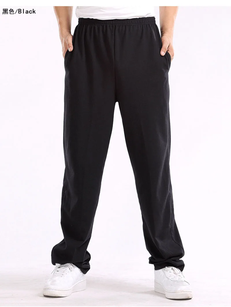 Мужские спортивные брюки эластичные прямые из хлопка 56 большие размеры 7XL 8XL для