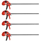 4 шт., 6 дюймов, F-образный стандартный зажим, быстросъемный храповый механизм, сделай сам, плотничный ручной инструмент, Ловушки для одной руки