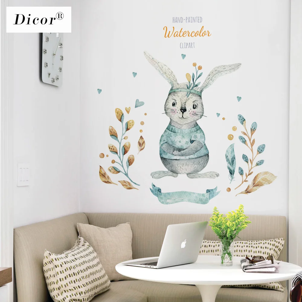 Настенные Стикеры с изображением лесных животных украшение для детской комнаты