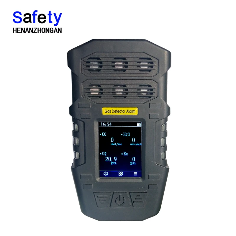 

S318 Zhongan portable multi gas alarm detector gas analyzer with alternative external pump for gas leak 6 in 1