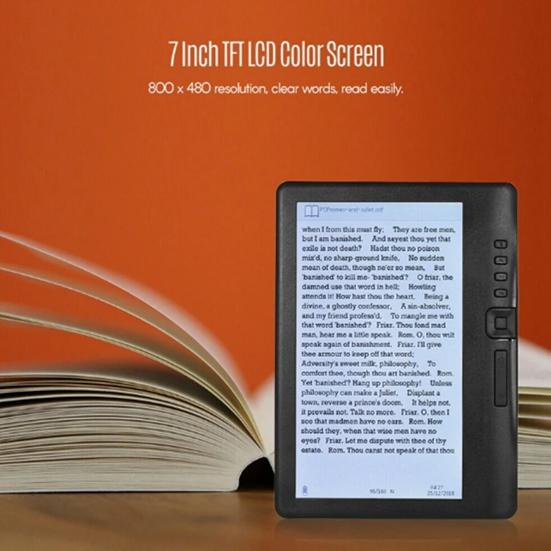 7-дюймовый электронная книга E-Ink LCD Color Sn Smart с HD разрешением цифровой видео MP3