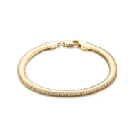 new 925 sterling silver bracelet 18k gold 6mm snake chain bracelet menwomen charm jewelry wedding gift