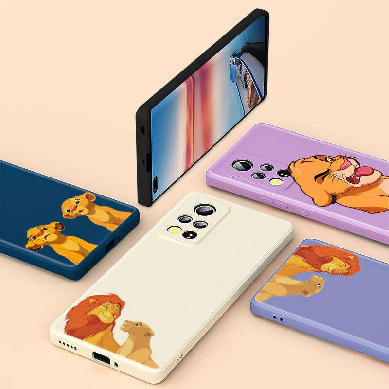 

Disney lion king Animation Liquid Silicone Soft Cover For Honor 20i X20 X10 10X 10i 9X 9C 9S Play 3 4 5 Pro Lite 5G Phone Case