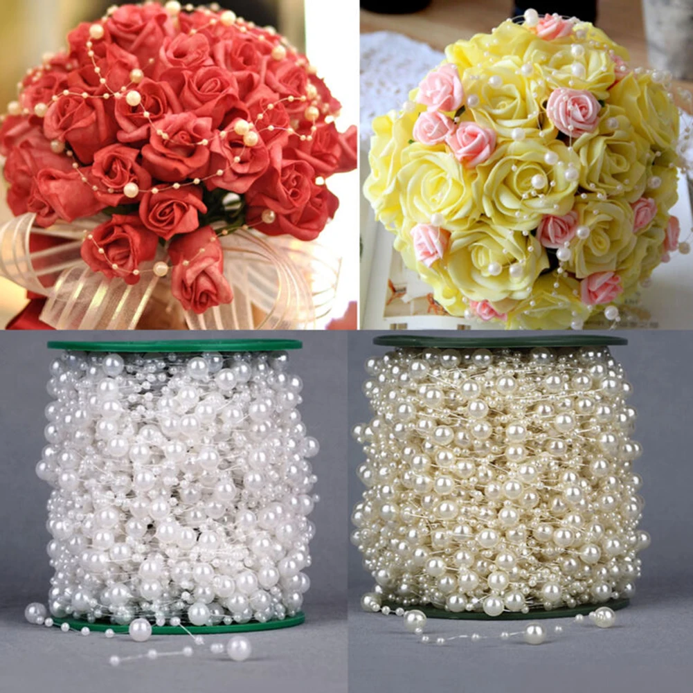 

Decor Fish line pearl beads chain Party Bouquet Artificial Accessories