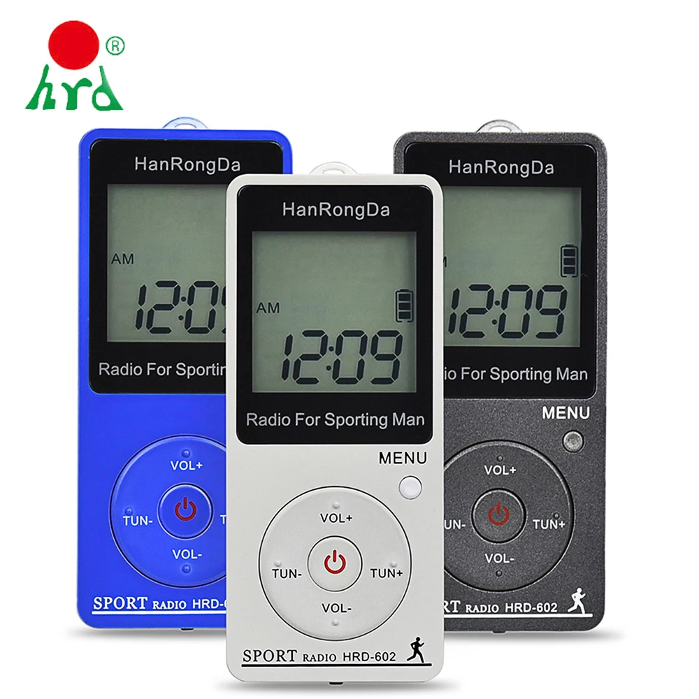 Портативный радиоприемник HanRongDa FM/AM радио с ЖК дисплеем и кнопкой блокировки