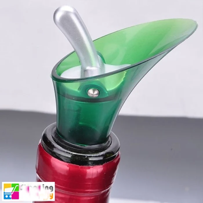 Lowest Price 200 pcs/lot Red White Wine Aerator Bottle Plug Cap Pourer Silicone Seal Stopper Decanter #2300 | Дом и сад