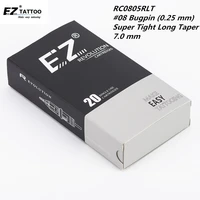 rc0805rlt ez revolution tattoo cartridge needle round liner rl08 bugpin super tight 7 0 long taper for rotary pen machines