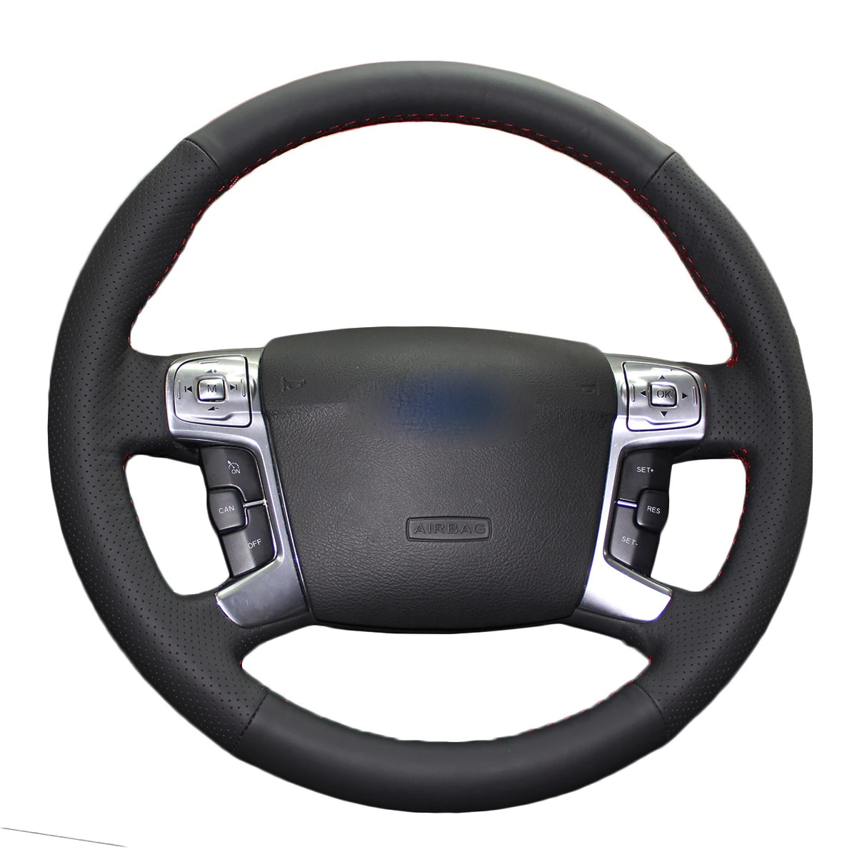 

Черный чехол Yuji-Hong из натуральной кожи для Ford Mondeo Mk4 2007-2012 S-Max 2008-2011 DIY с ручной строчкой