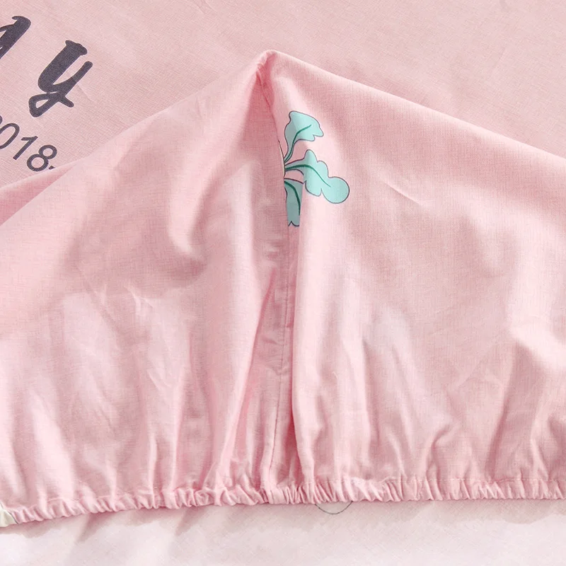 Постельное Белье Розовое односпальное двуспальное хлопок натяжная простыня для