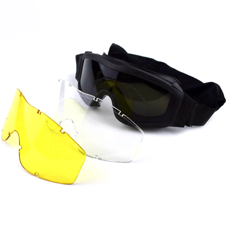 Армейские военные страйкбольные очки мужские тактические охотничьи CS защитные