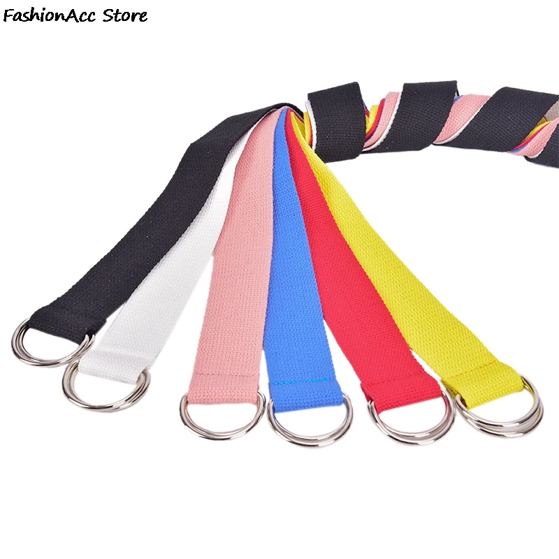 Модный повседневный нейлоновый ремень из ткани унисекс с D-образной пряжкой