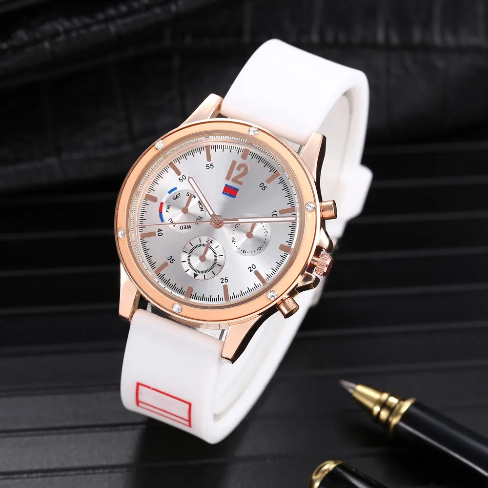 

Men's Watches Classic Gold Calendar Mens Silicone Belt Watch Relogio Masculino Quartz Wristwatch Luminous Popular Saati Hours