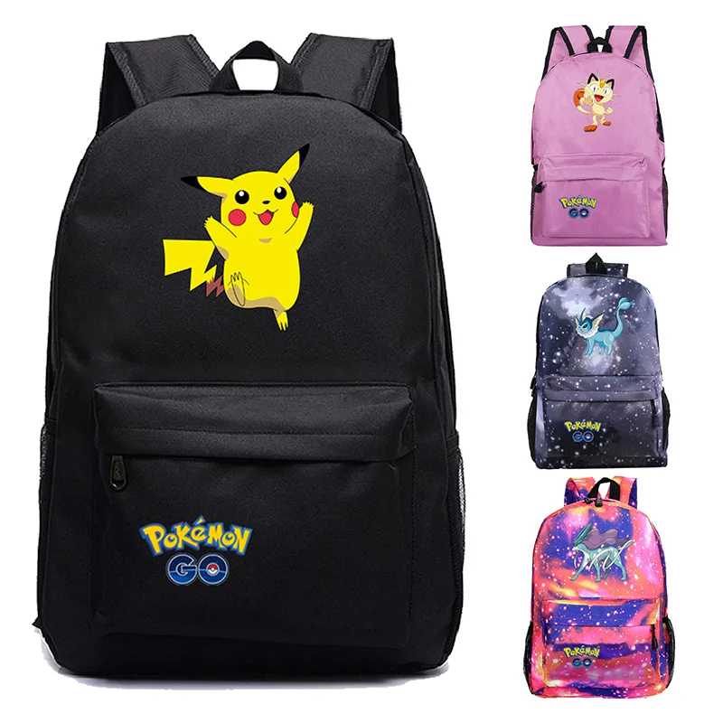Mochila Pokemon рюкзаки для школы подростков девочек Sac Dos Аниме Пикачу сумка plecak ноутбук унисекс мультфильм Backbag 41-44