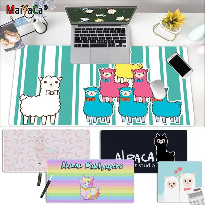 

MaiYaCa Your Own Mats Cute Alpacas Animal Pattern DIY Design Pattern Game mousepad Free Shipping Large Mouse Pad Keyboards Mat