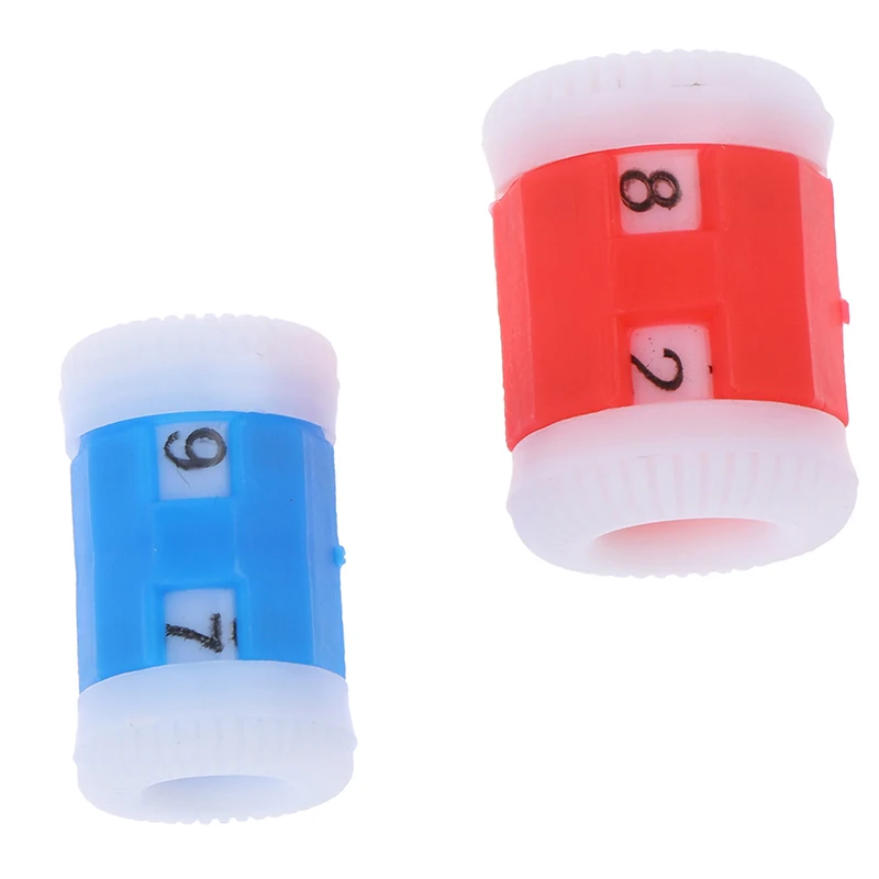 

4PCS/Lot 2 Large Red +2 Small Blue Plastic Knit Knitting Needles Row Counter (Large 2.2 * 1.5cm+Small 2.2 * 1.2cm)